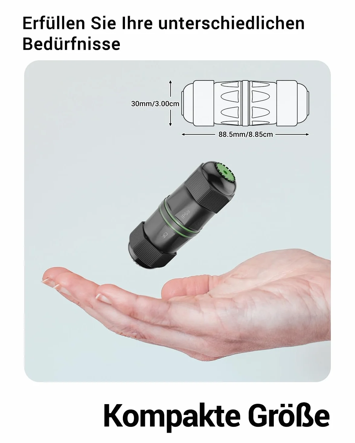 Wodoszczelne złącze RJ45 Cat6 IP68 10 Gb/s pozłacane ekranowane do kabla sieciowego CAT6