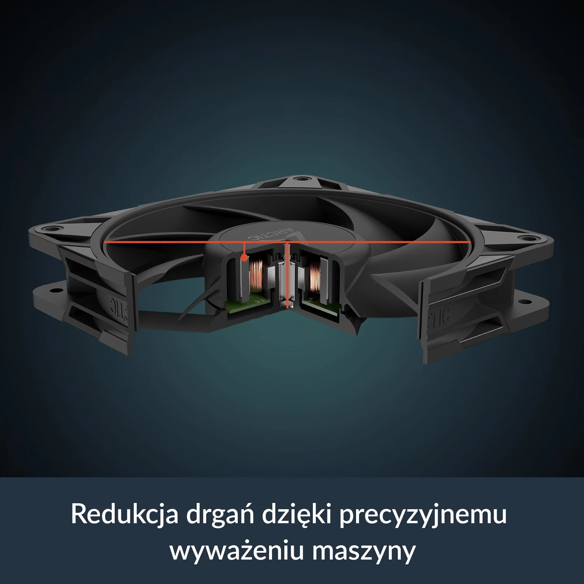 ARCTIC P12 Pro PST LN - Cichy wentylator klasy premium, wentylator PWM 120 mm z rozdzielaczem Y, 450-2000 rpm, 0 rpm <5% PWM, łożysko dynamiczne płynowe, 4-pinowy - czarny