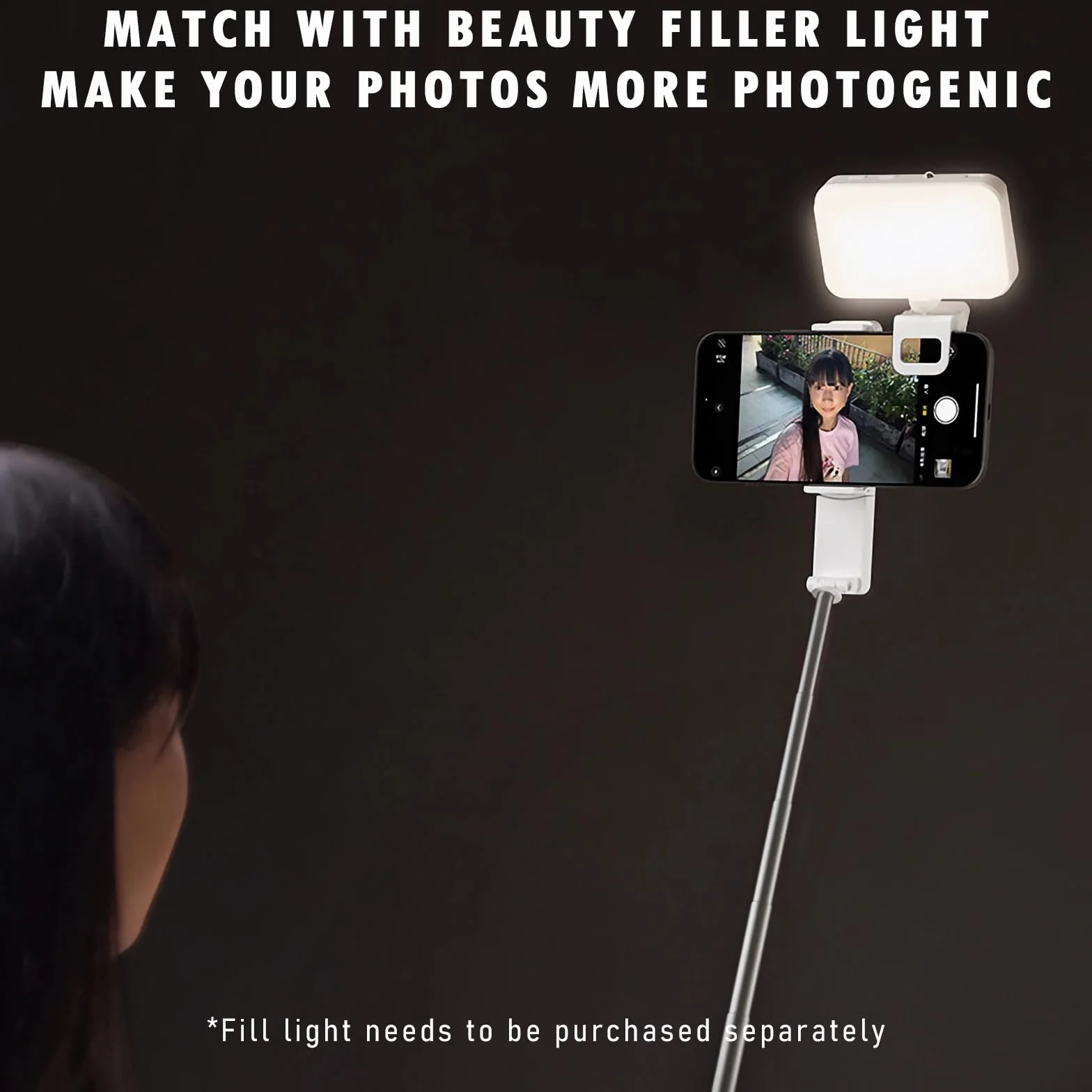 Przenośny kijek do selfie z bezprzewodowym pilotem do iPhone 17 Pro Max