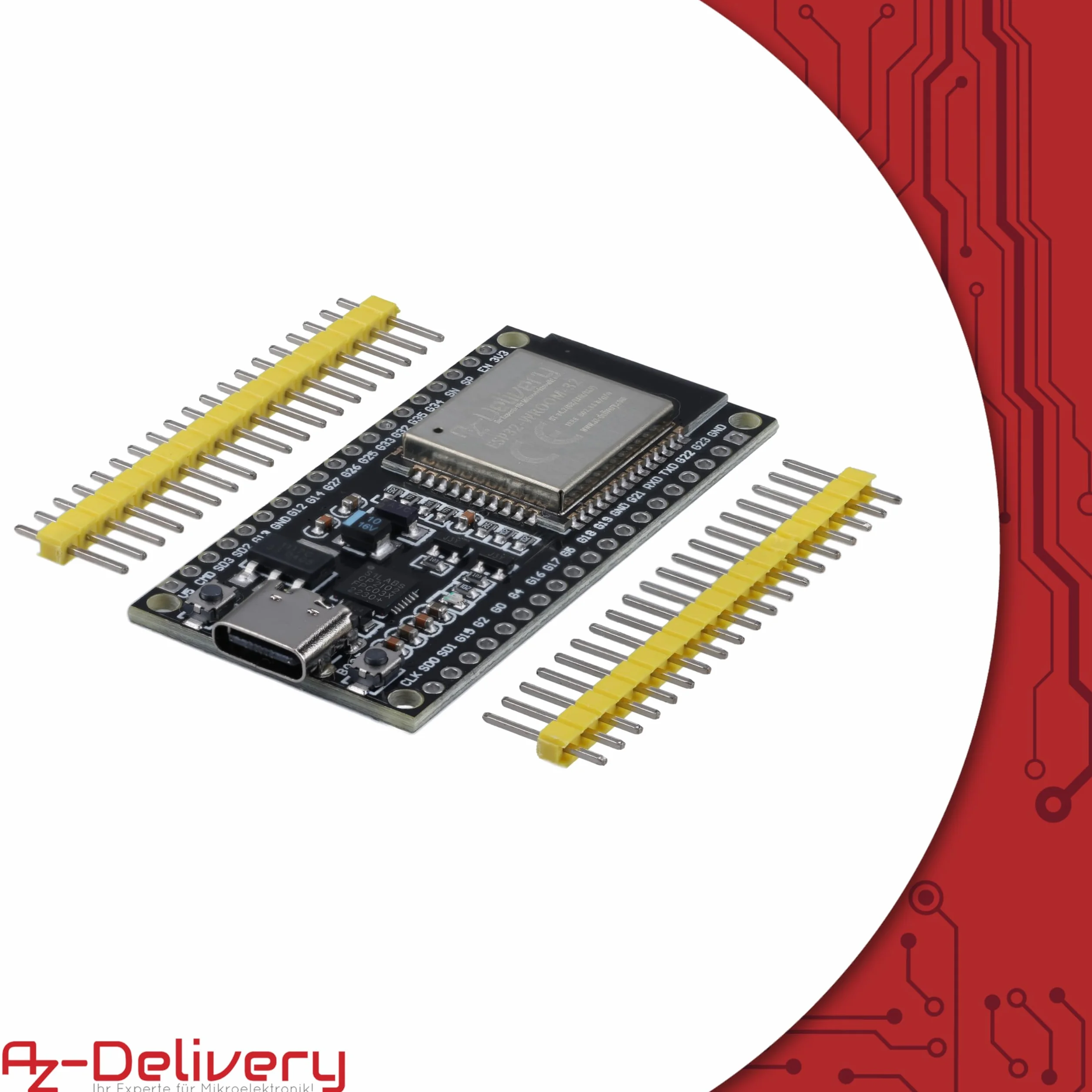 AZDelivery ESP-32 Dev Kit C NodeMCU moduł WLAN WiFi Development Board USB-C CP2102 Arduino