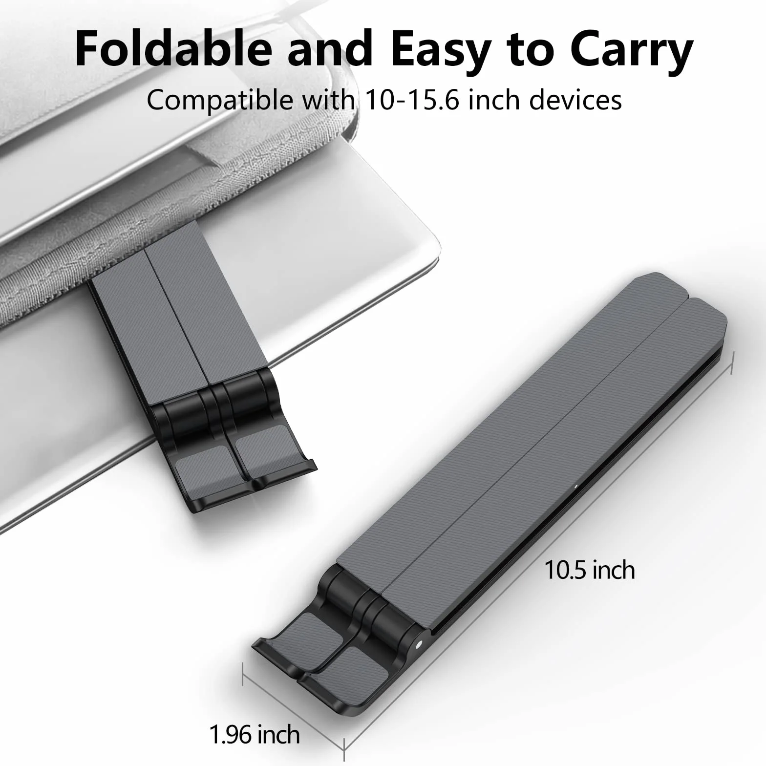 Stojak na Laptopa, Podstawka do Laptopa, Regulowany Laptop Stand ABS+Silikonowy, Składany Przenośny Uchwyt na Laptopa, Wentylowany Chłodzący Stojak na Notebooka do Laptopów 10–15,6 Cala, Tablet