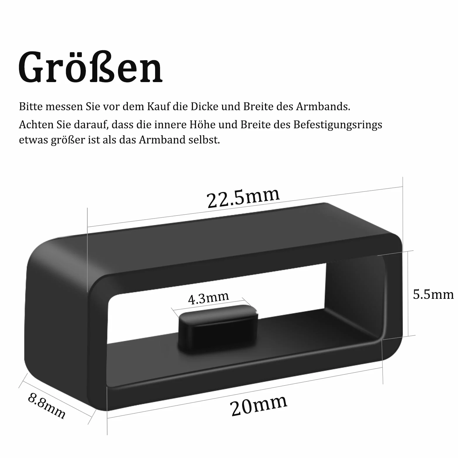 Vancle 6 sztuk szlufek kolorowy pasek do zegarka silikonowy pasek zapasowy pasek 20 mm 22 mm guma unisex bransoletka pierścień zamykający Safe Keeper
