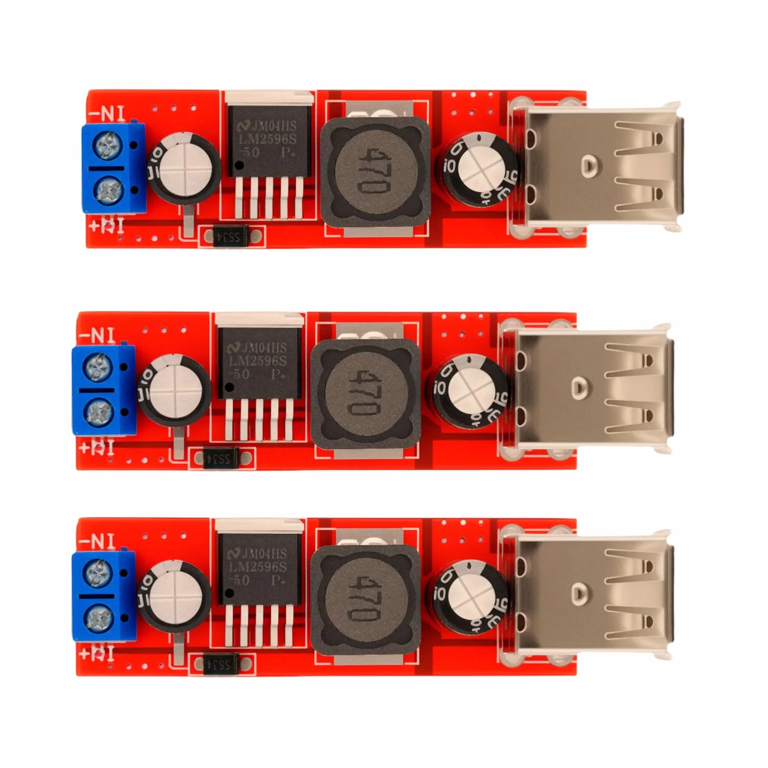 Podwójny konwerter USB DC-DC Step Down Converter 6 V-40 V do 5 V 3 A Buck Buck Power Supply Module (3 sztuki)