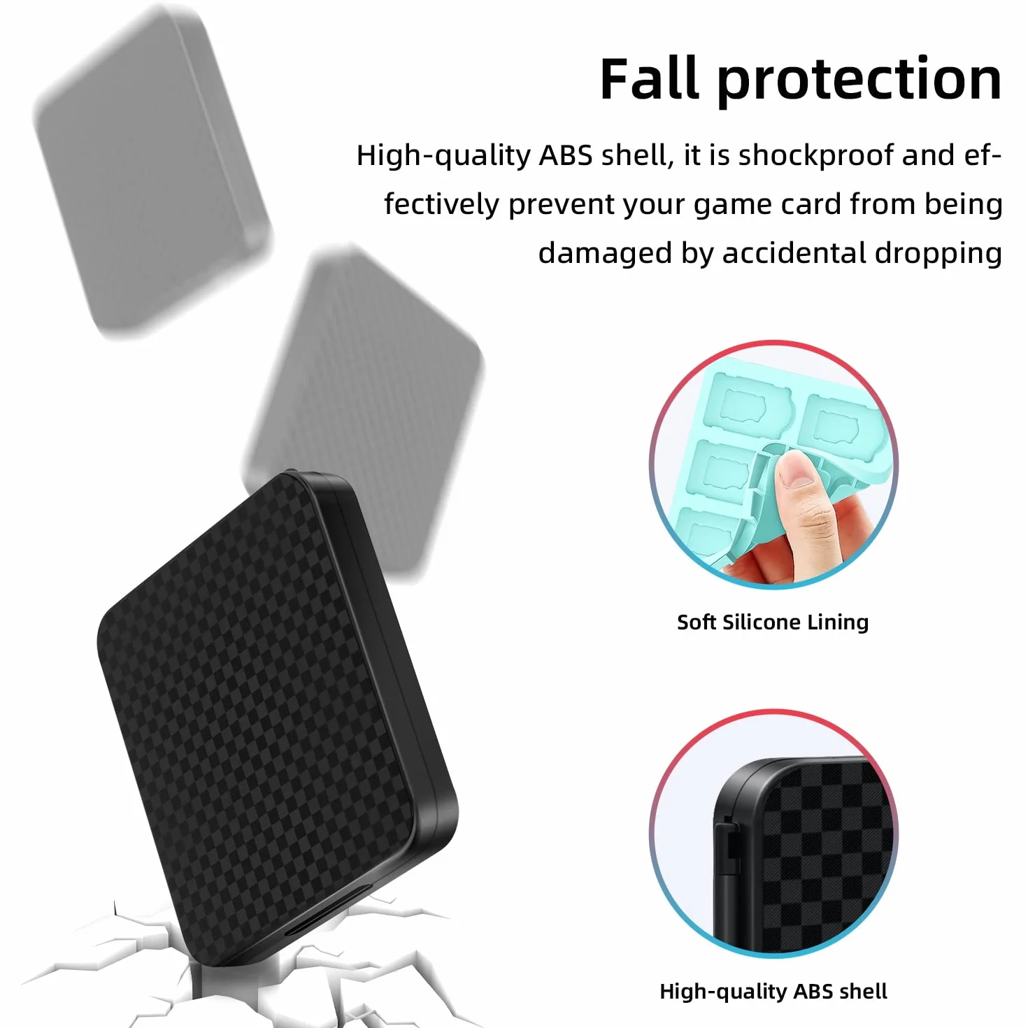 Mcbazel Etui na karty do gier Nintendo Switch OLED/Switch2 Lite Czarny 12 gniazd