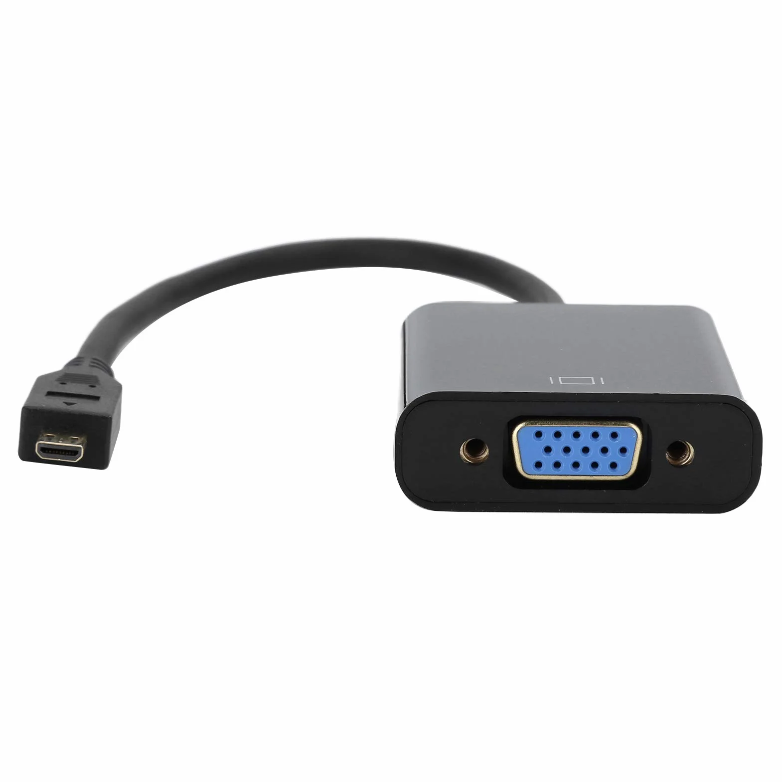 Adapter konwertera wideo Micro HDMI na VGA 1080P dla 4B z obsługą funkcji zasilania 1080P, obsługą HDCP(czarny)