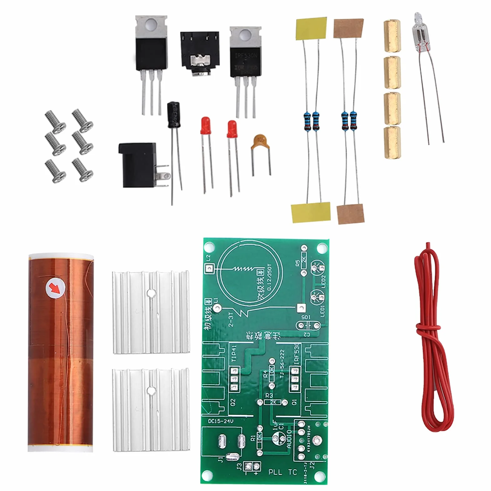 cewka moduł plazmowy głośnik bez emblematu mini zestaw elektroniczny narzędzie 15 W DC 15 - 24 V 2 A zestaw elektroniczny