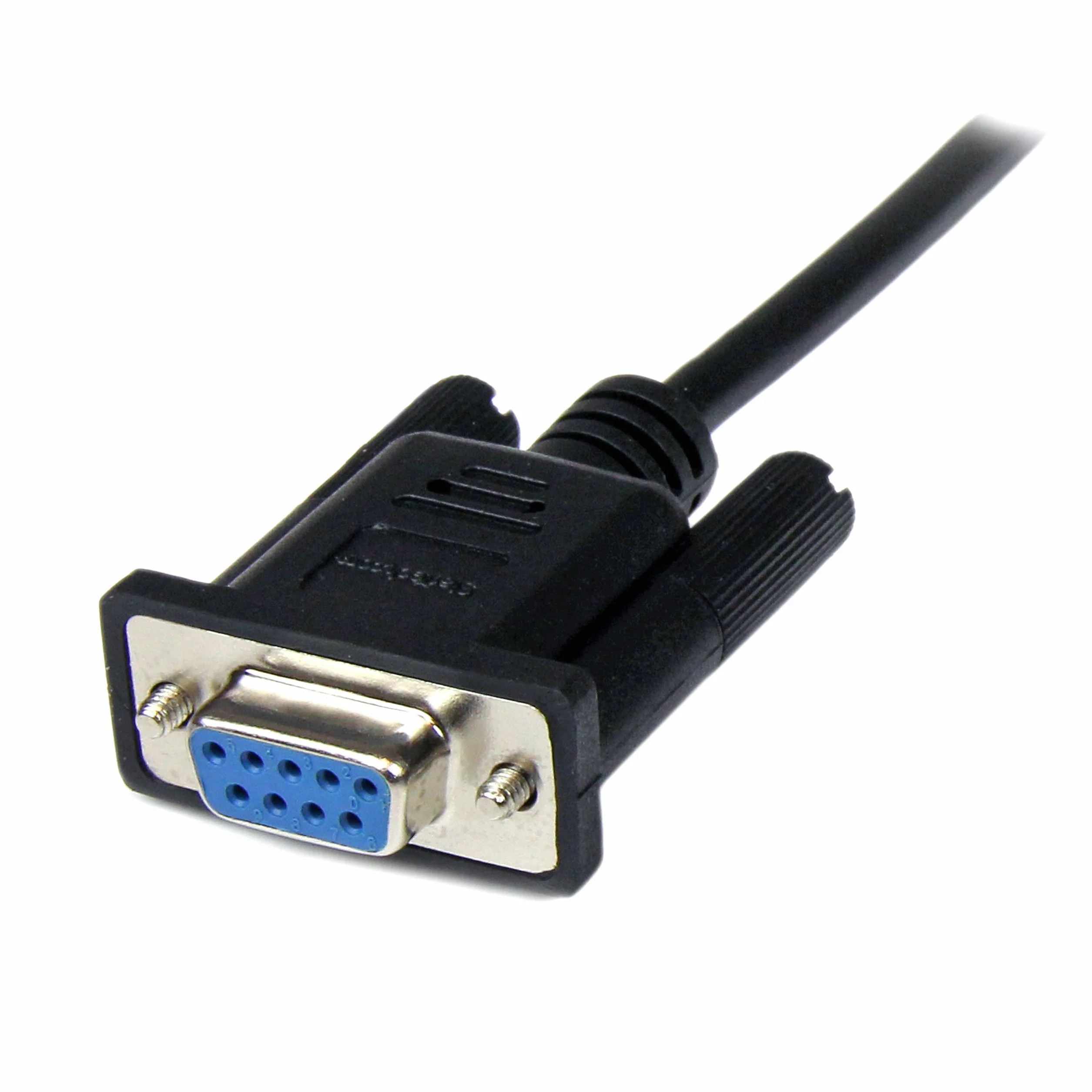 StarTech. com 2 m szeregowy DB9 RS-232 kabel modemu zerowego - czarny - wtyczka/gniazdo - 9-pinowy kabel modemu zerowego
