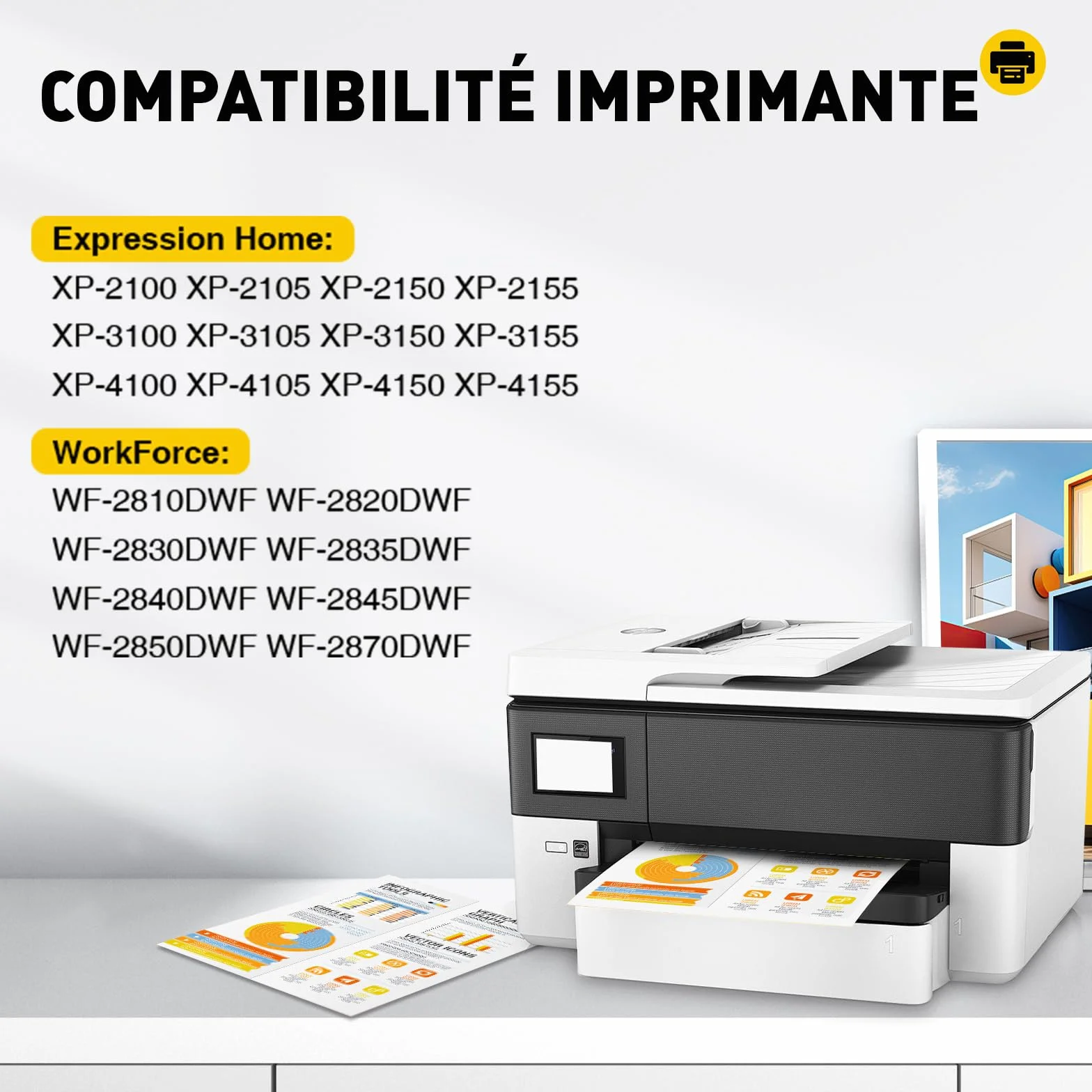 603XL wkłady kolorowe kompatybilne z Epson 603 XL Multipack do Epson Expression Home XP-2100 XP-2105 XP-3100 XP-3105 XP-4100 XP-4105 Workforce WF-2830DWF WF-2830DWF 5DWF WF-2850DWF