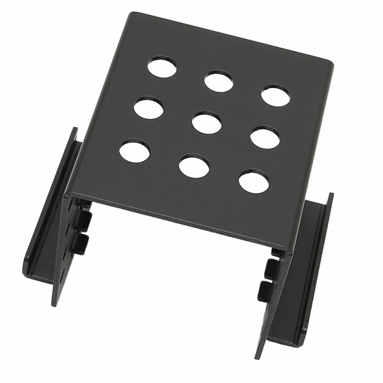 Bewinner 2,5-calowy uchwyt montażowy HDD-SSD z 4 kieszeniami, 2,5-calowy dysk twardy z aluminium, grubość 2 mm uchwyt montażowy do dysku twardego 2,5-calowego IDE-HDD SSD (czarny)