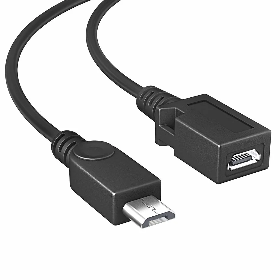 [2 Pack] ANDTOBO 2-w-1 Micro USB OTG Adapter kablowy z kablem zasilającym dla Fire Stick/Urządzenia hosta etc - Czarny