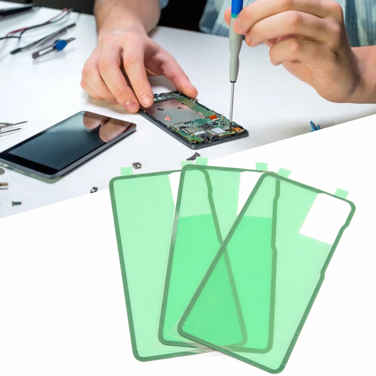 Klej Tylnej Pokrywy Baterii do S20 FE G780 S20 FE 5G G781, Wstępnie Przycięta Taśma Dwustronna, łatwa do Czyszczenia, w Tym ściereczki do Czyszczenia, Plastikowe