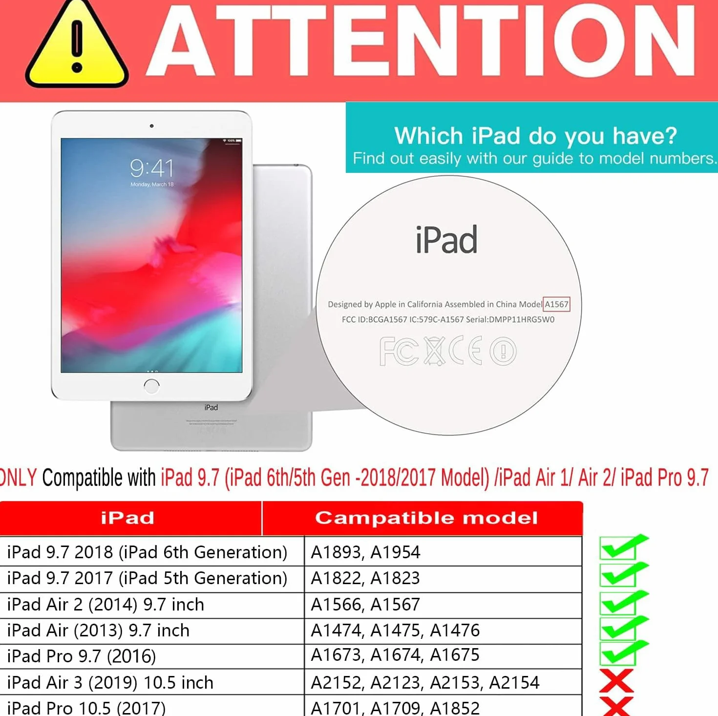 Osłona ekranu do iPada 9,7" (2018/2017) 6e/5 generacji/iPad Air/Air 2 / iPad Pro 9.7 - szkło hartowane odporne na zarysowania, twardość 9H (zestaw 2 szt.)