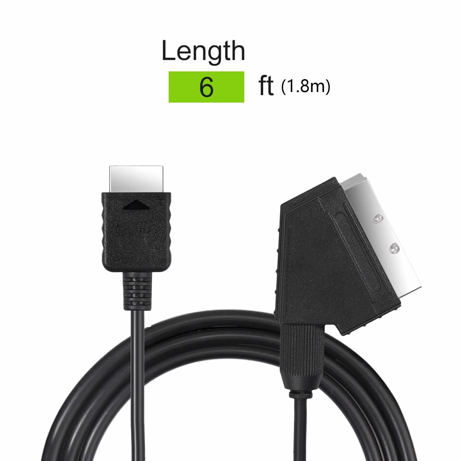WANGCL 1.8m RGB Scart Cable Adapter do PS3 PS2 PAL