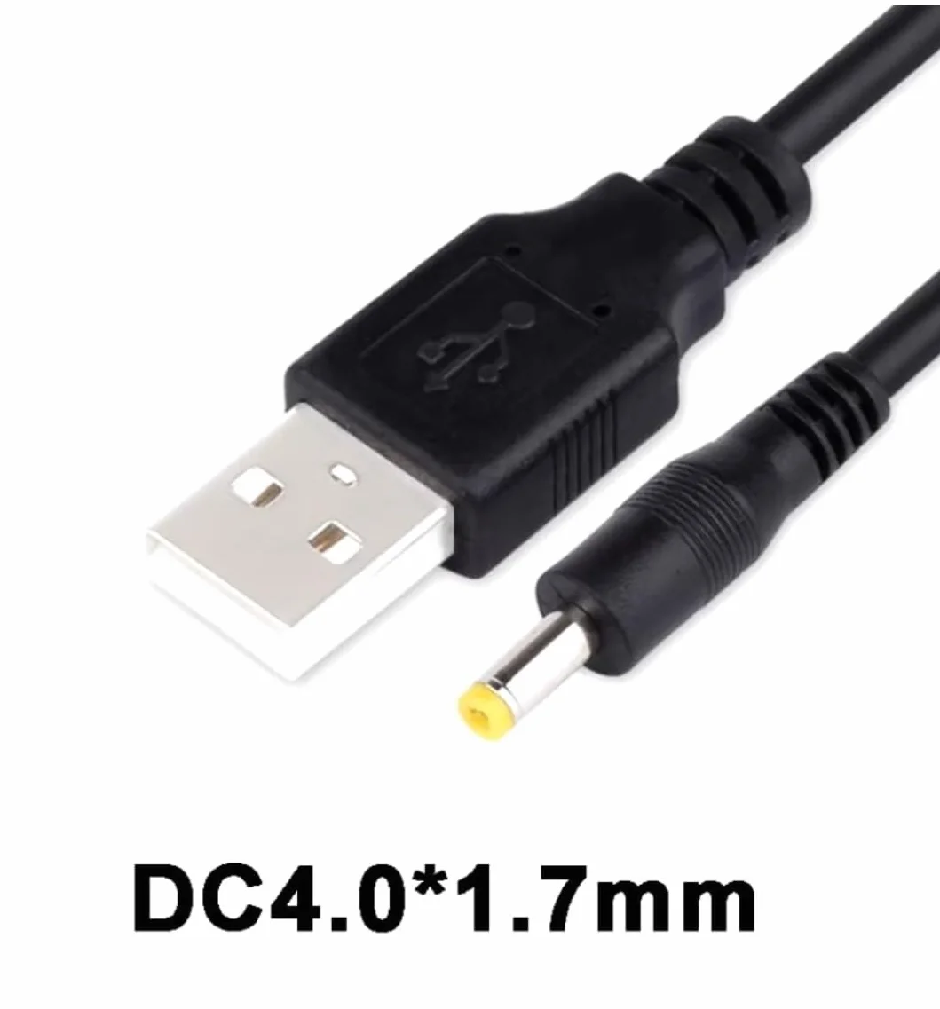 2 Pack | kabel zasilający USB do DC 4,0 * 1,7mm 5V kabel zasilający do ładowania | 100cm | do pasków świetlnych USB LED, latarek, lamp stołowych, wentylatorów, głośników