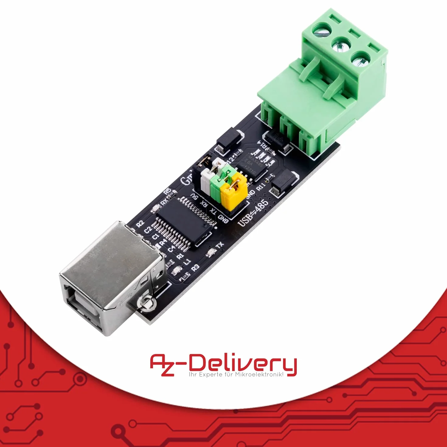 AZDelivery 3 x FT232 USB 2.0 do TTL RS485 adapter szeregowy na USB | konwerter szeregowy moduł FTDI Interface Board