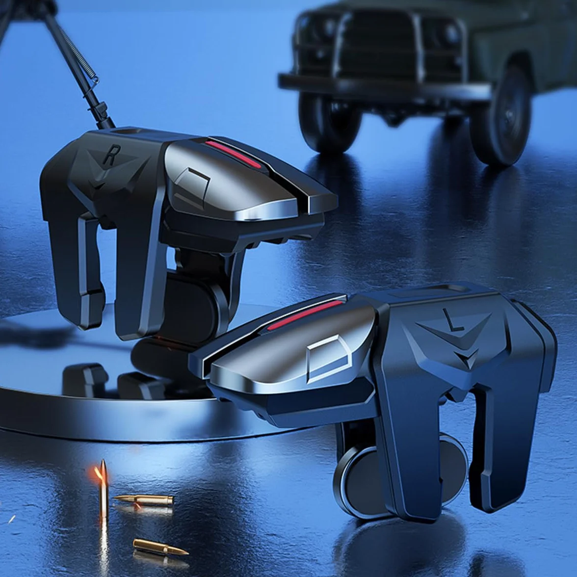 PUBG Mobile Controller 4 Triggers Phone Game Controller Kompatybilny z telefonami komórkowymi z systemem Android iPhone iOS