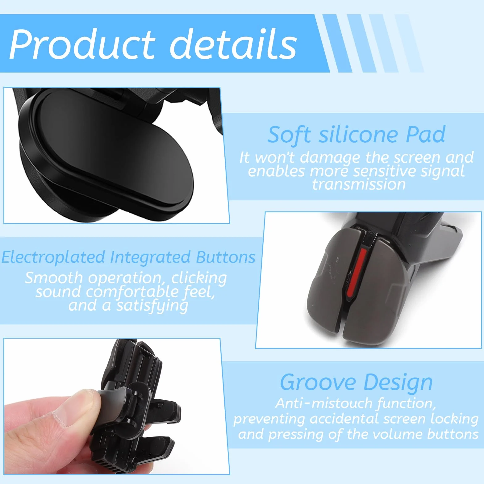 Mobilny kontroler do telefonu komórkowego, 4 wyzwalacze L1R1, L2R2, mobilne wyzwalacze do gier i joystick gadżety gamingowe do PUBG COD, kompatybilny ze smartfonami z systemem Android i iOS, gamepad z