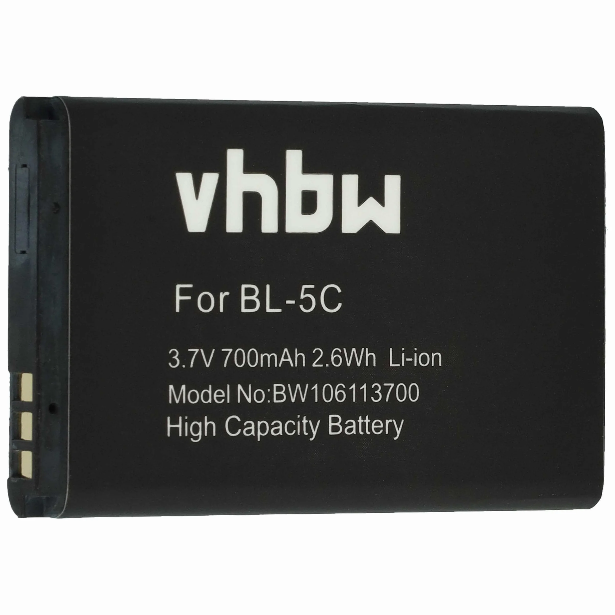 vhbw 1 x bateria kompatybilna z Qstarz BT-1000X, BT-Q818X, BT-Q810 Bluetooth odbiornik GPS (700 mAh, 3,7 V, litowo-jonowy)