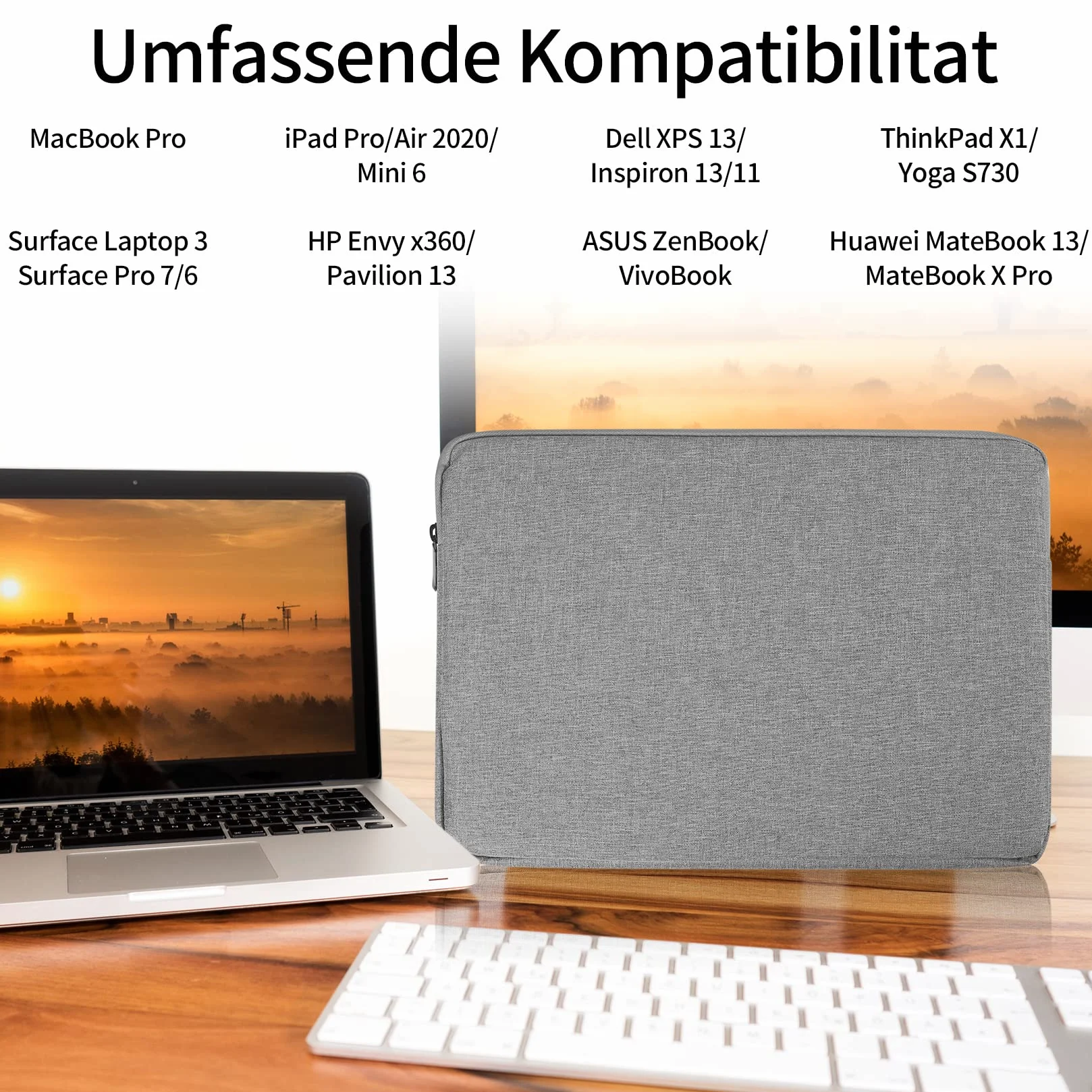 Pokrowiec na laptopa 13 cali wodoodporny, kompatybilny MacBook Air 13 M1 M2 A2681 MacBook Pro 13 M2 M1 2016-2022