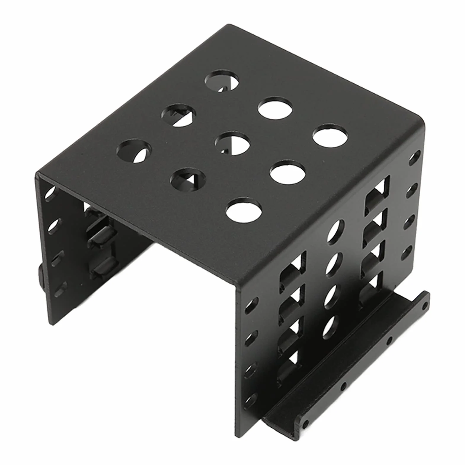 Bewinner 2,5-calowy uchwyt montażowy HDD-SSD z 4 kieszeniami, 2,5-calowy dysk twardy z aluminium, grubość 2 mm uchwyt montażowy do dysku twardego 2,5-calowego IDE-HDD SSD (czarny)