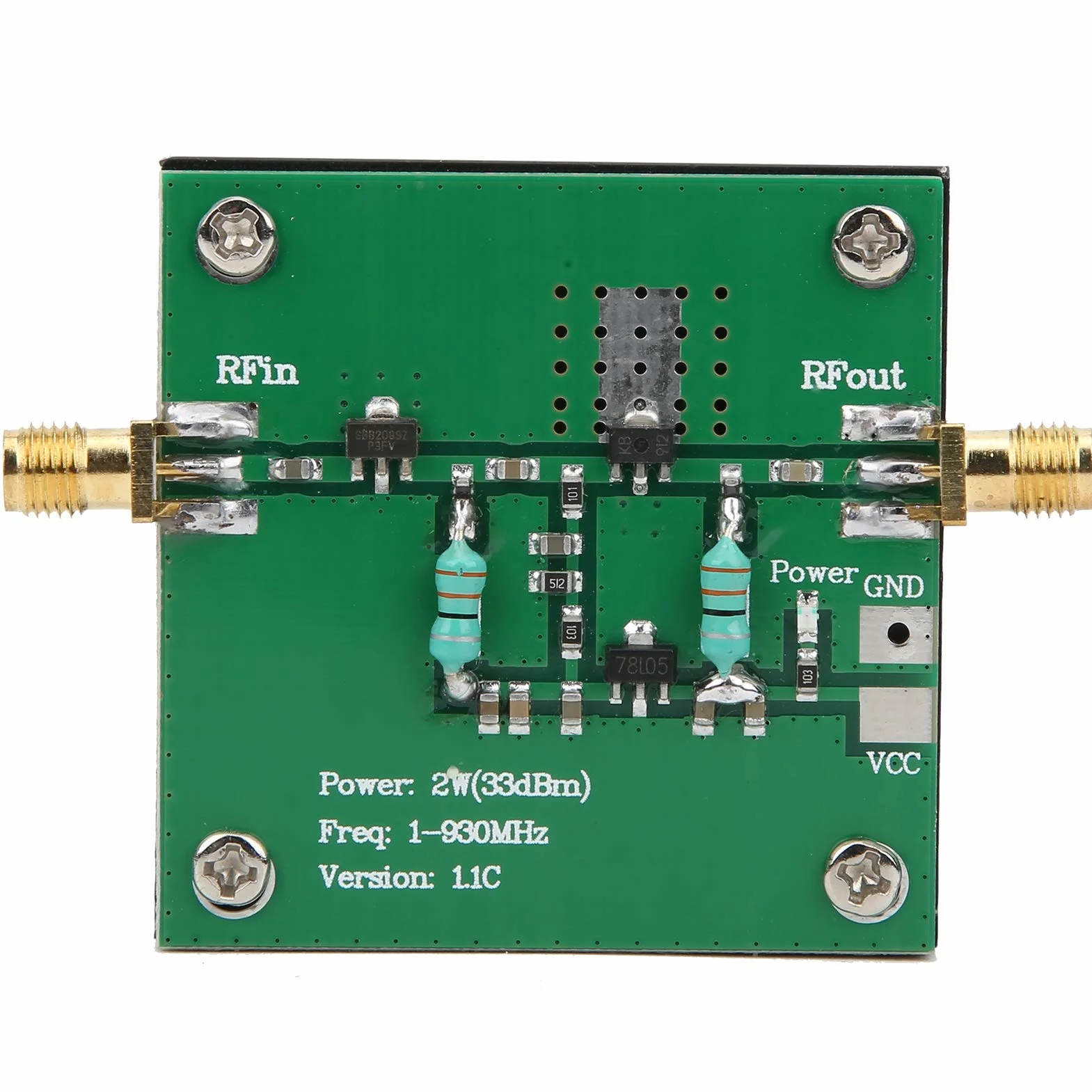 Wzmacniacz RF o Bardzo Niskim Poziomie Szumów 1-930 Mhz, Wzmacniacz LNA o Zmiennym Wysokim Wzmocnieniu 3dB, Układ Wzmacniacza Szerokopasmowego z Radiatorem do Długiego Biegu