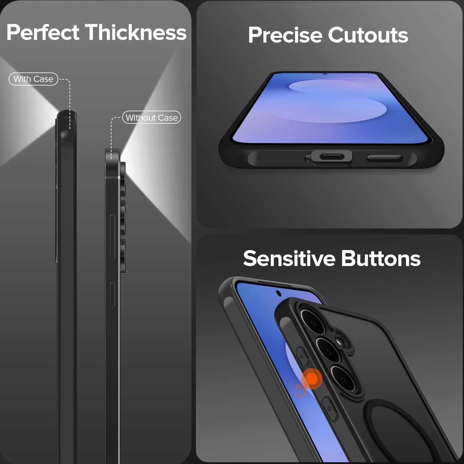 iVoler Magnetyczne etui do Samsung Galaxy S25 Fe 5G z 2 sztukami szkła hartowanego, [odporne na wstrząsy klasy wojskowej] półprzezroczyste matowe cienkie etui na telefon MagSafe Anti-Fingerprint