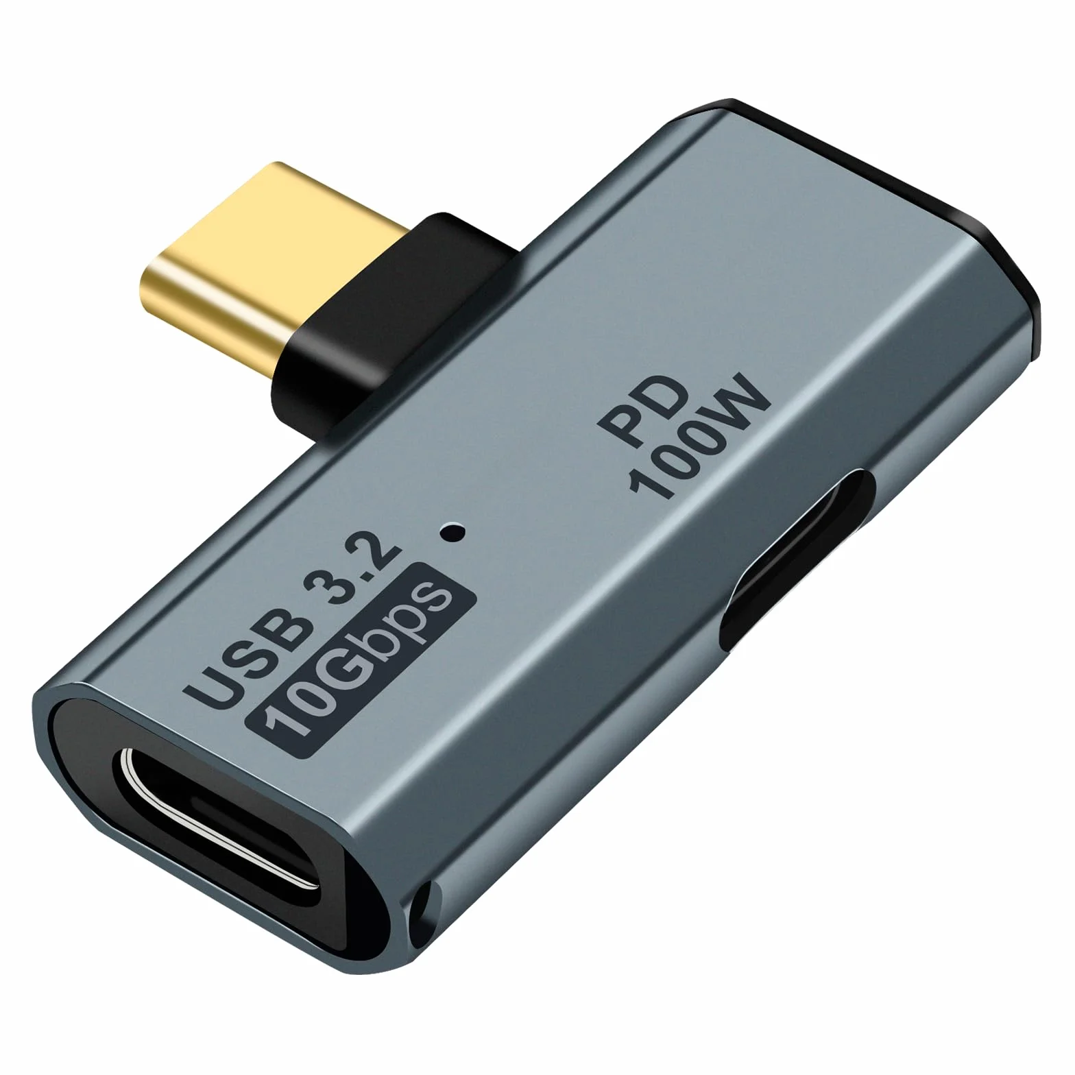 Adapter USB C OTG, typ C 100 W PD ładowanie na podwójny rozdzielacz USB C do iPhone'a 15 Pro Max, Google TV Chromecast 2020, MacBook, Samsung Galaxy S22/S23 (szary)