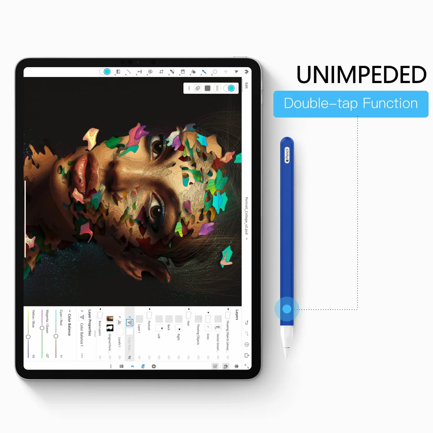 MoKo Pencil Case Compatible with Apple Pencil 2nd Gen, [2 Pieces] Silicone Pencil Holder Sleeve and Nib Cover, Protective Pencil Cover for Apple Pencil 2nd Generation, Dark Blue