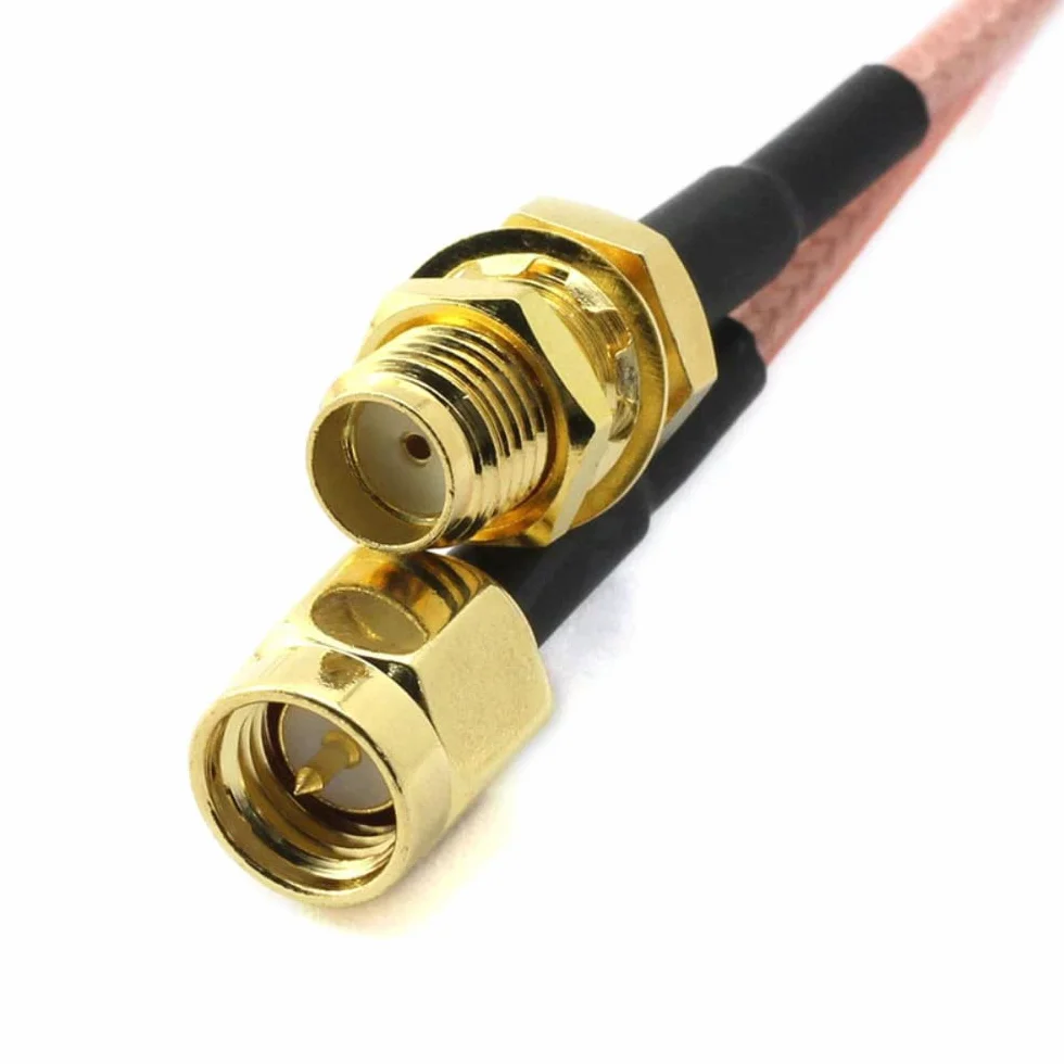 DollaTek 5 szt. SMA RG178 złącze koncentryczne zestaw przedłużający antenę WiFi kabel FPV niska strata męski żeński 10 cm