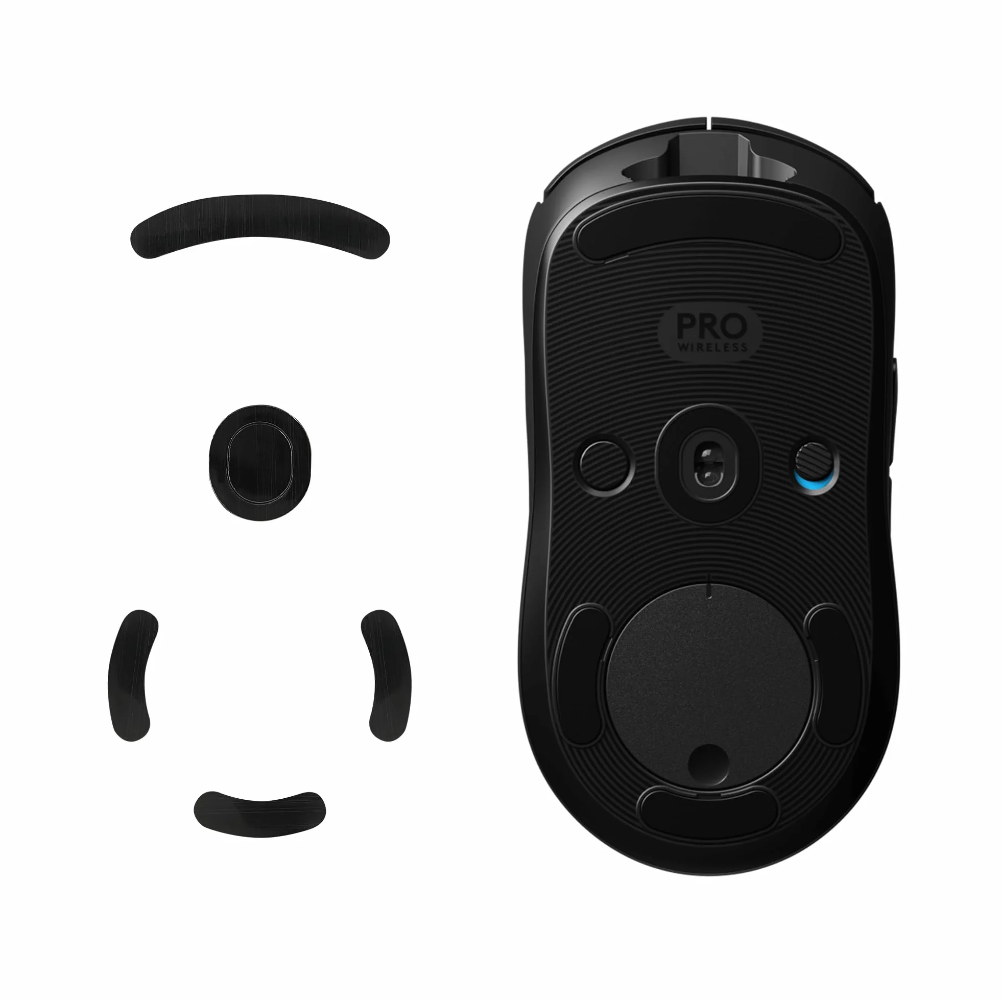 kwmobile Zamiennik nóżek myszy kompatybilny z Logitech G Pro Wireless Gaming Computer Mouse łyżwy, naklejka, czarna