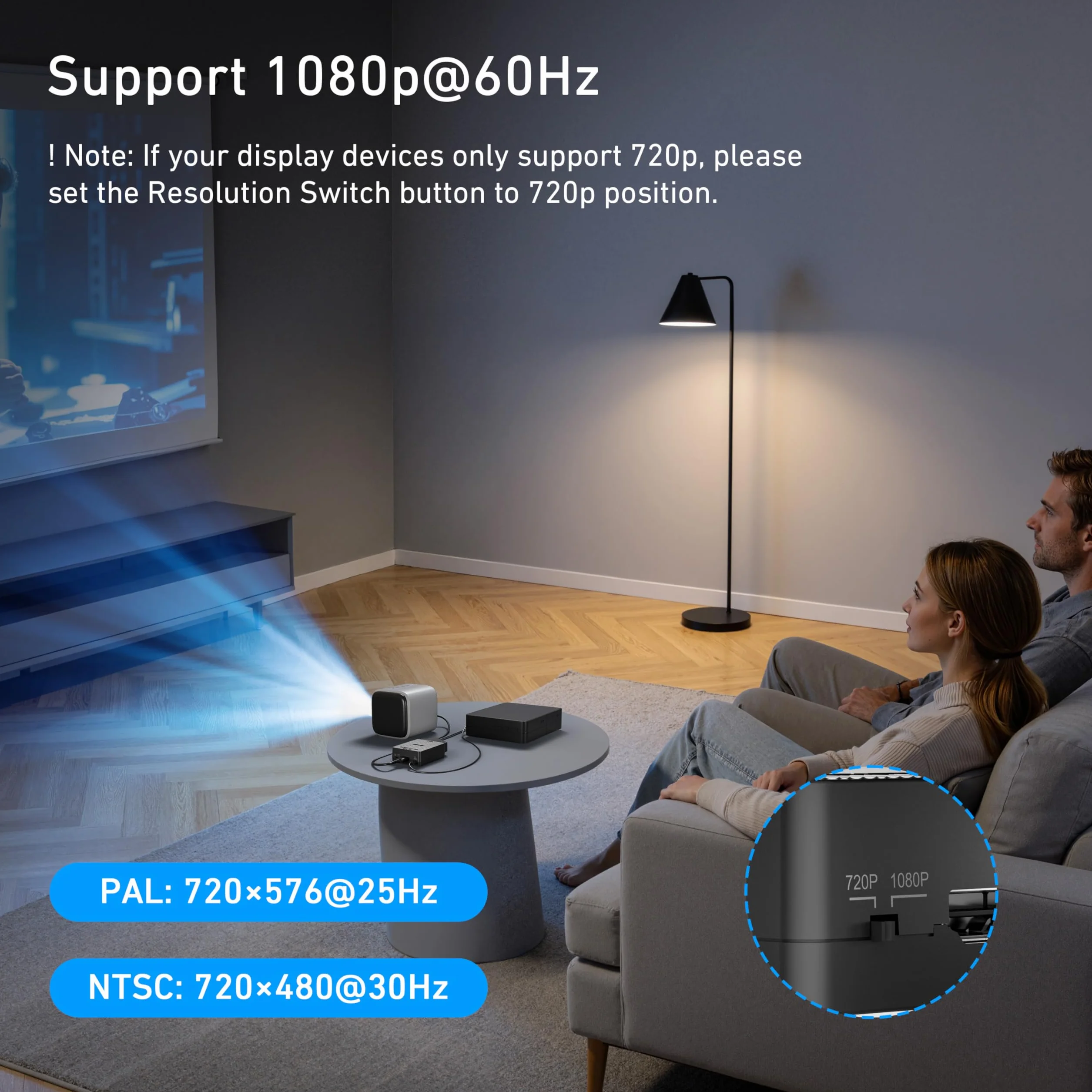 BENFEI Adapter SCART na HDMI, SCART Composite AV/S-Video na HDMI Kompatybilny z PAL/NTSC