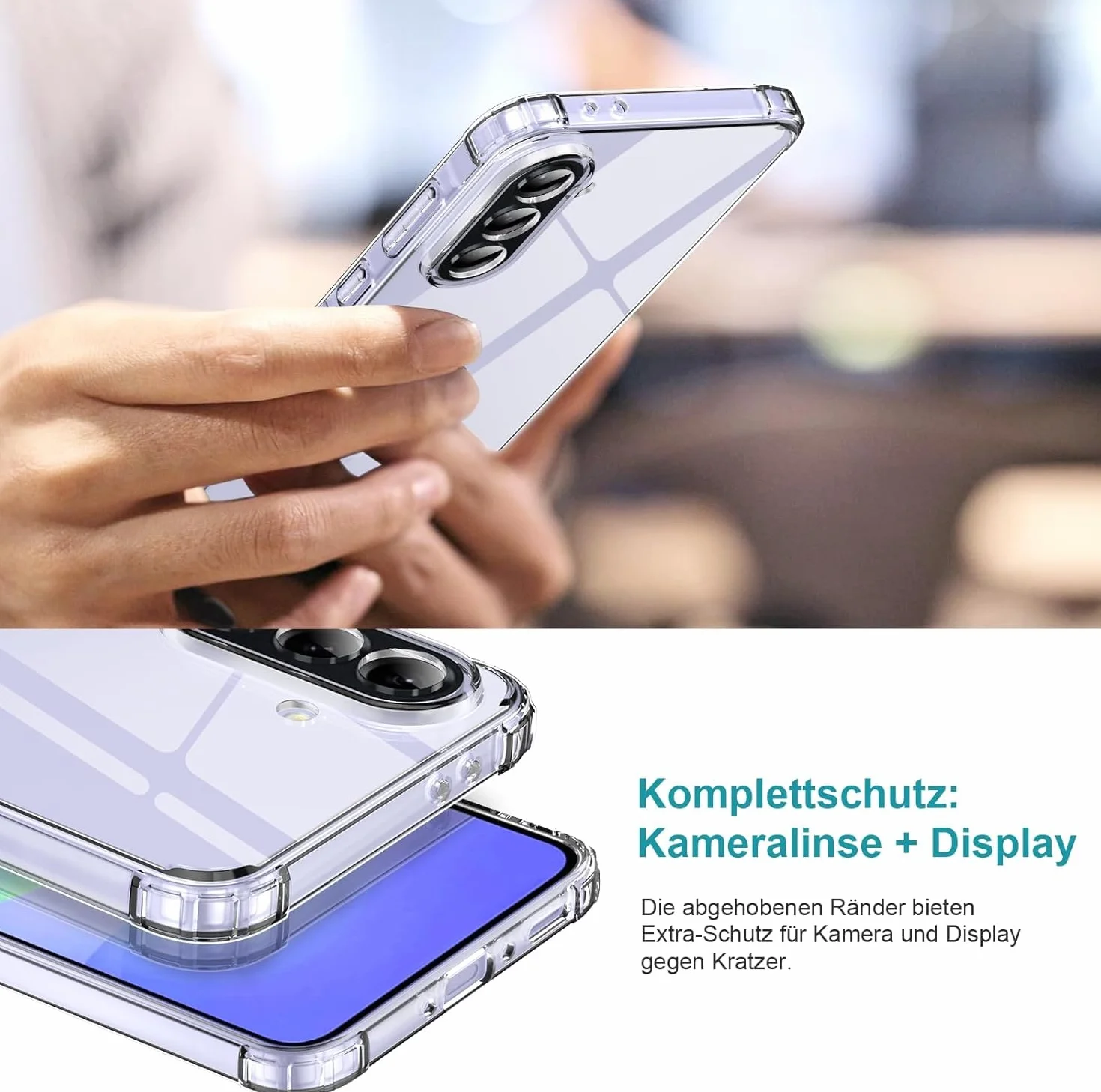 LeYi Etui do Samsung Galaxy A36 5G z 2 szkłem hartowanym, silikon TPU zderzak, odporny na wstrząsy futerał