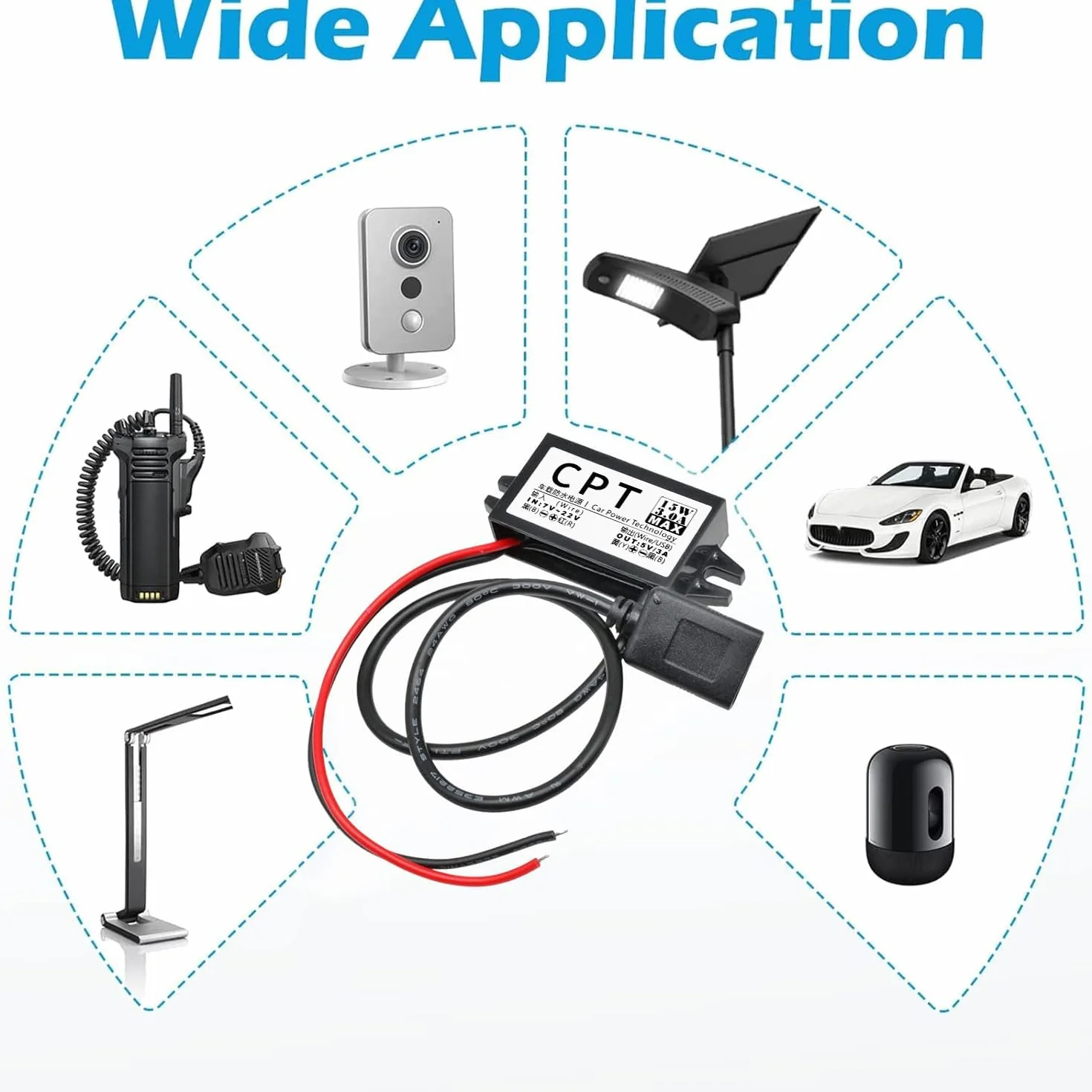 Adapter USB 12V na USB,12V na 5V moduł konwertera DC Buck 3A 15W DC adapter samochodowy 2 szt(pojedynczeUSB).