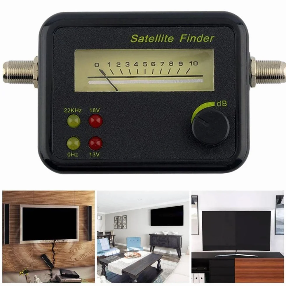 DollaTek Mini cyfrowy wy?wietlacz LCD z tworzywa sztucznego cyfrowy wy?wietlacz LCD czujnik sygna?u satelitarnego tester czarny
