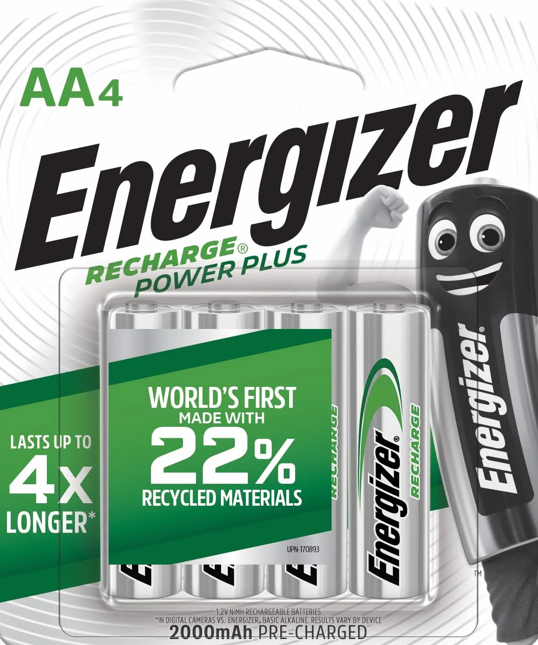 Energizer NH15 2000 BP4 Baterie AA 4 szt Wielokrotnego Ładowania