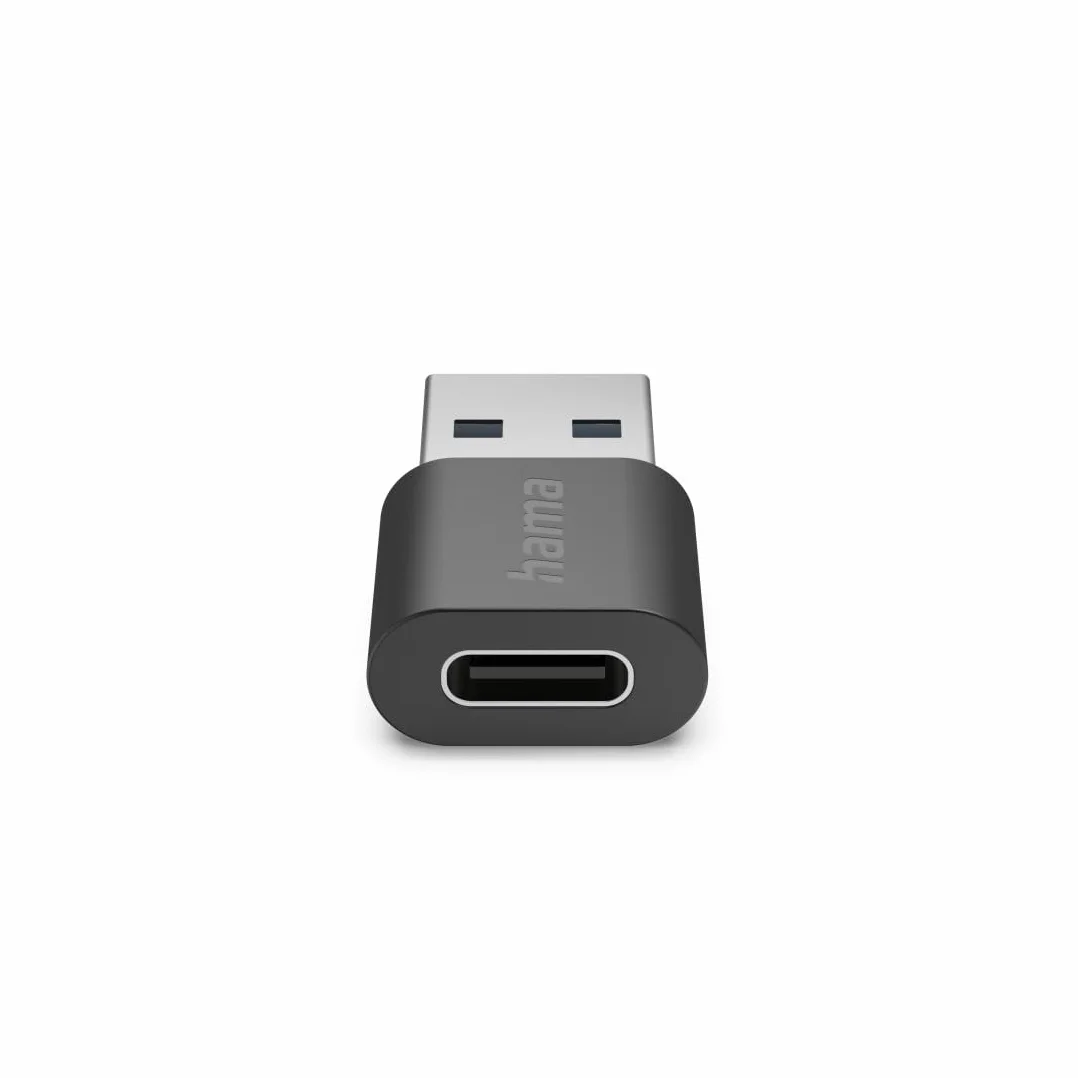 Adapter USB-C do USB-A, Wtyk USB 3.2, Super-Speed-Plus Transfer Danych, HAMA Czarny, Wysokiej Jakości i Stabilne Połączenie