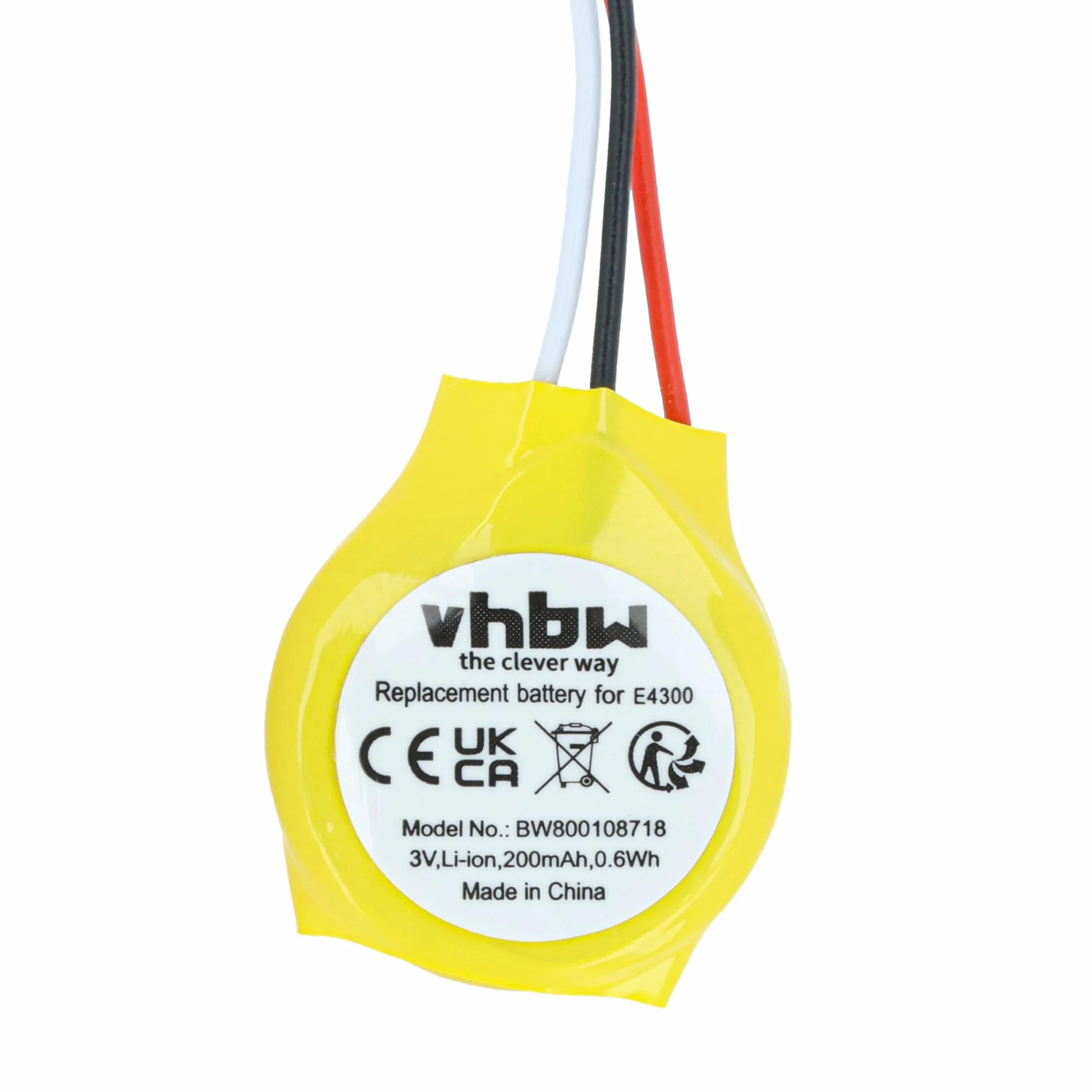 vhbw Bateria BIOS kompatybilna z notebookiem komputerowym Dell Latitude E6400, E6410, E6500, E6510, E5400, E4300 (200 mAh, 3 V, litowo-jonowa)