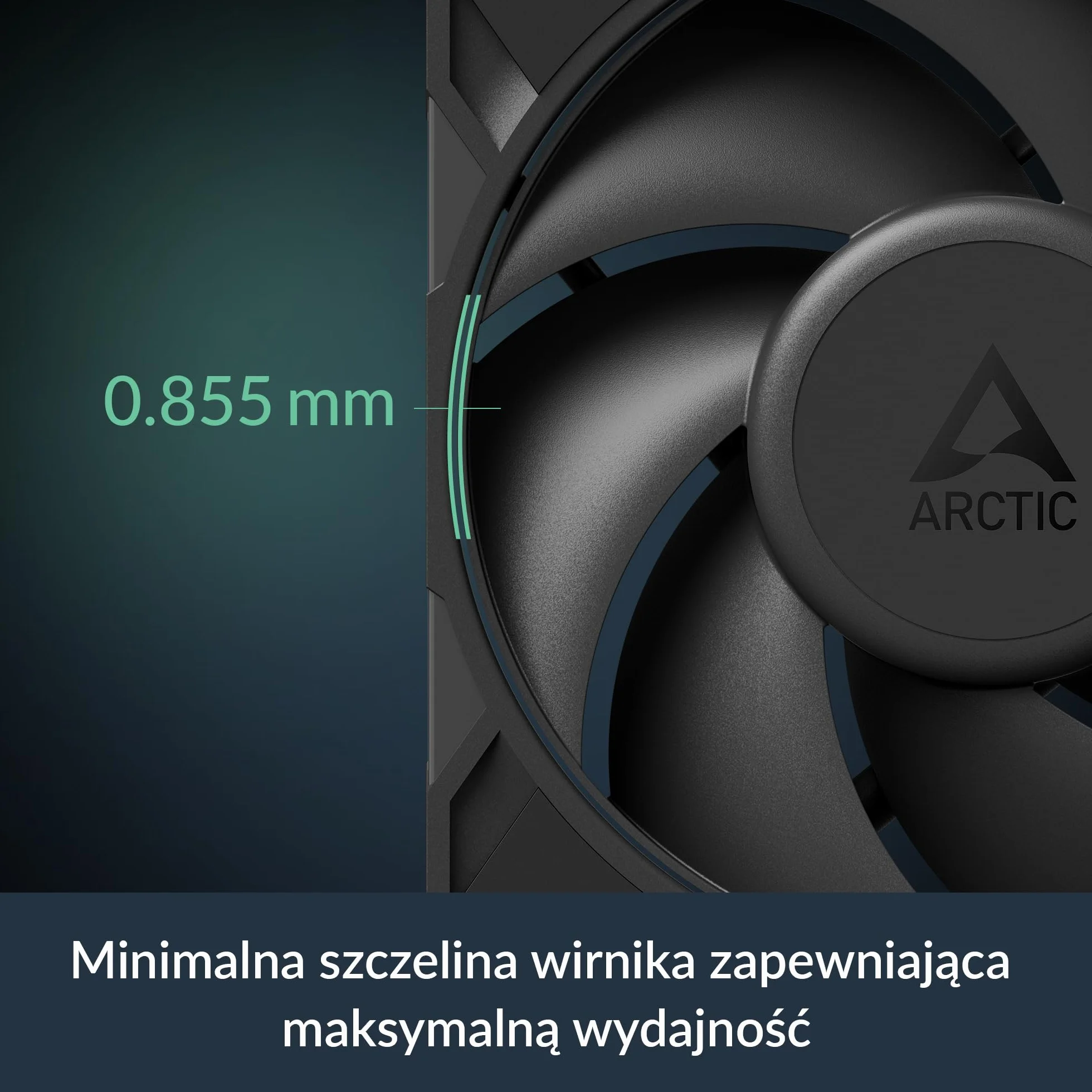 ARCTIC P12 Pro PST LN - Cichy wentylator klasy premium, wentylator PWM 120 mm z rozdzielaczem Y, 450-2000 rpm, 0 rpm <5% PWM, łożysko dynamiczne płynowe, 4-pinowy - czarny