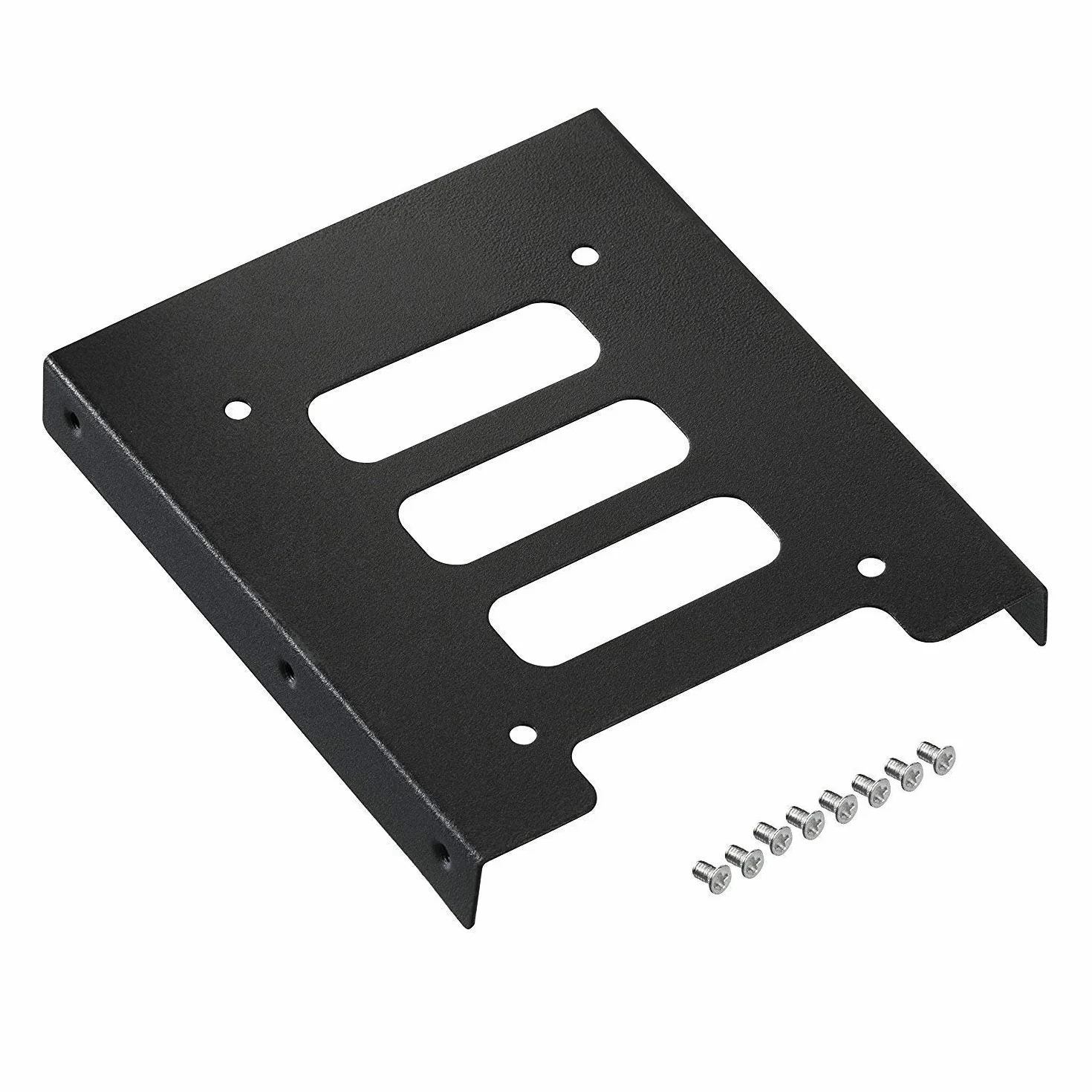 TRIXES Zestaw 2 czarnych metalowych wewnętrznych zestawów montażowych do 2,5-calowych dysków SSD i dysków twardych 3,5-calowych – wsporniki do dysku twardego – wysokowydajne zamienniki montażowe do