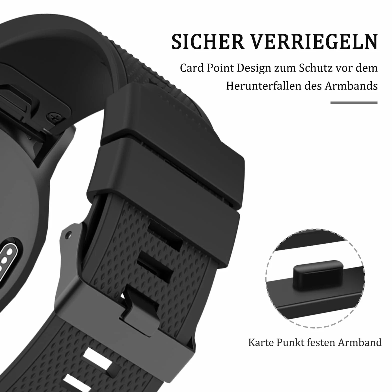 Vancle 6 sztuk szlufek kolorowy pasek do zegarka silikonowy pasek zapasowy pasek 20 mm 22 mm guma unisex bransoletka pierścień zamykający Safe Keeper