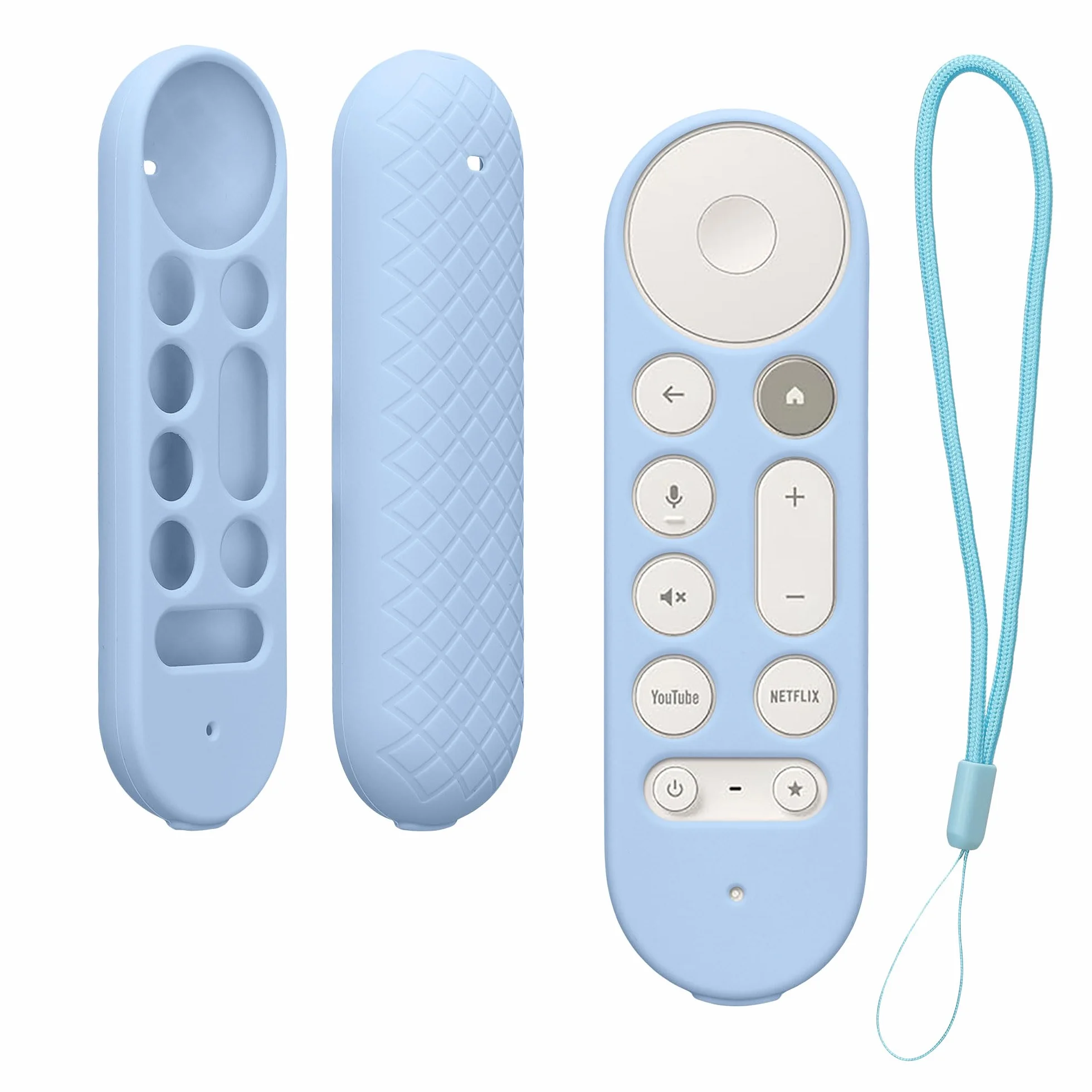 kwmobile Etui kompatybilne z Google TV Streamer 4K Case - miękkie silikonowe etui do pilota zdalnego sterowania - jasnoniebieskie