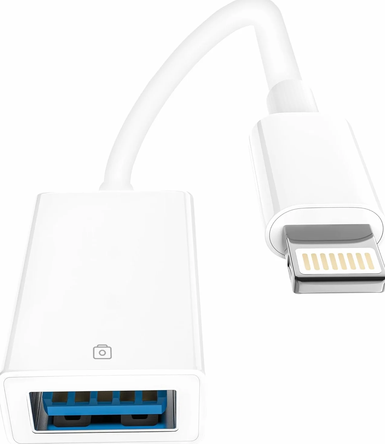 Adapter Lightning do USB,adapter iPhone do USB OTG [certyfikat MFi] Adapter USB Lightning do iPhone'a 14,13,12,X, iPada, adapter USB do iPada obsługa synchronizacji danych, czytnik kart pamięci, mysz