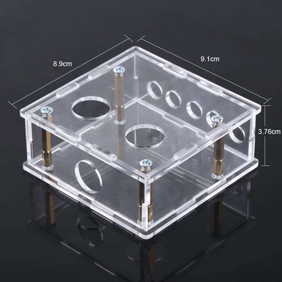 Walfront Przezroczysta akrylowa powłoka Wzmacniacz słuchawkowy 6J1 Wzmacniacz słuchawkowy Obudowa przedwzmacniacza 91 x 89 x 37,6 mm