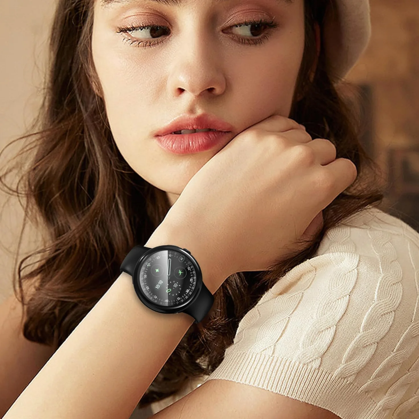 ivoler etui ochronne z osłoną ekranu i ładowaniem do Google Pixel Watch 4 41 mm TPU czarne