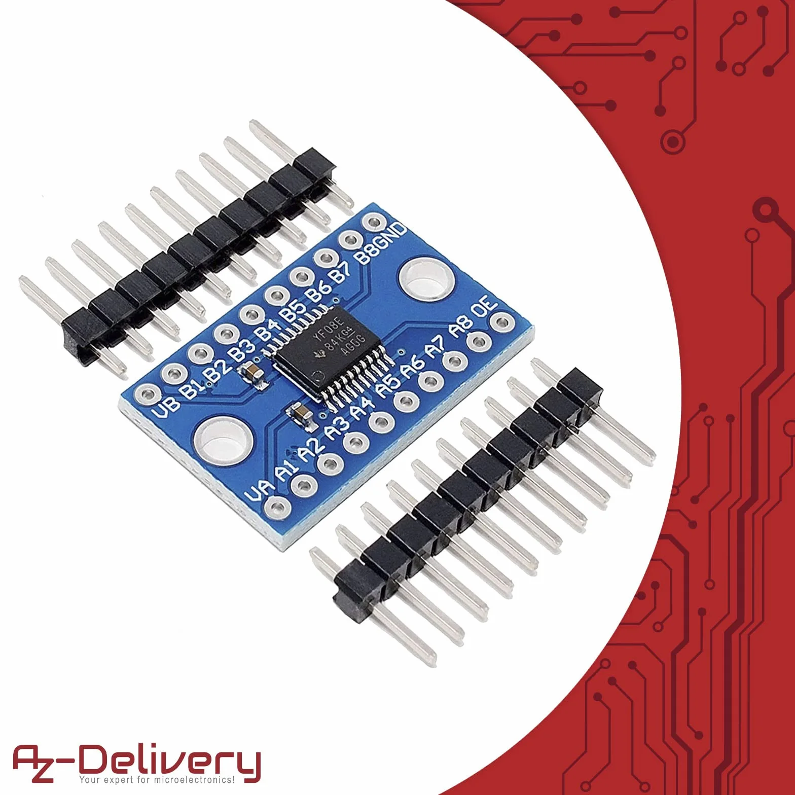 AZDelivery TXS0108E Logic Level Converter 8 Channel kompatybilny z Arduino Raspberry Pi