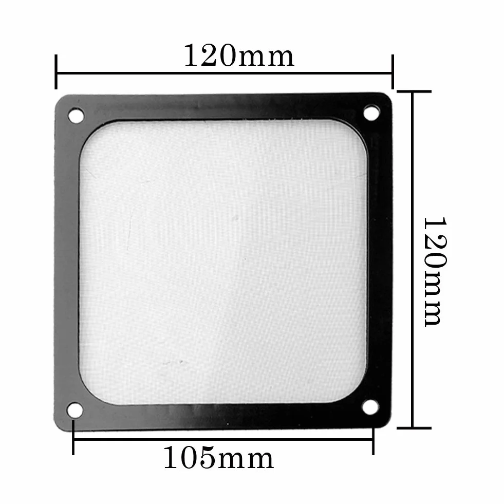 2 x 120 mm obudowa z siatki magnetycznej wentylator Dustproof filtr przeciwpyłowy do komputera PC (2 x 120 mm, czarna)