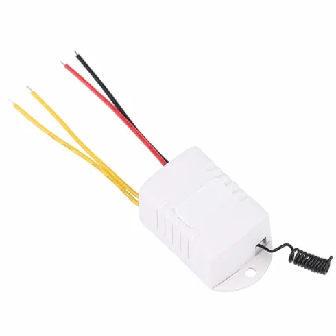 Przełącznik przekaźnikowy, przekaźnik bezprzewodowy Akozon pilot jednoprzyciskowy odbiornik nadajnik DC 4V 5V 6V 7,4V 9V 12V