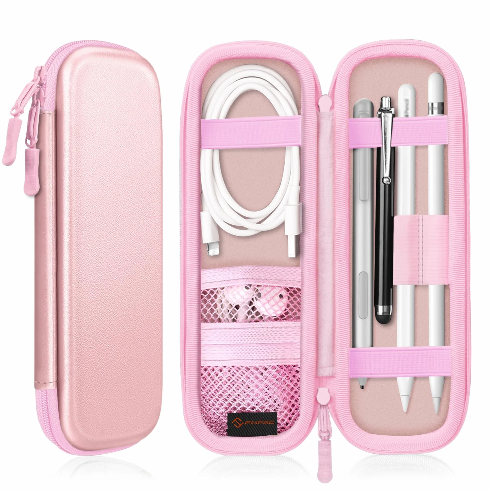 FINTIE Etui kompatybilne z Apple Pencil Pro/Pencil (USB-C)/Pencil (2. / 1. generacji) – etui ochronne na rysik S/Surface Pen, Różowe złoto, Nowoczesny