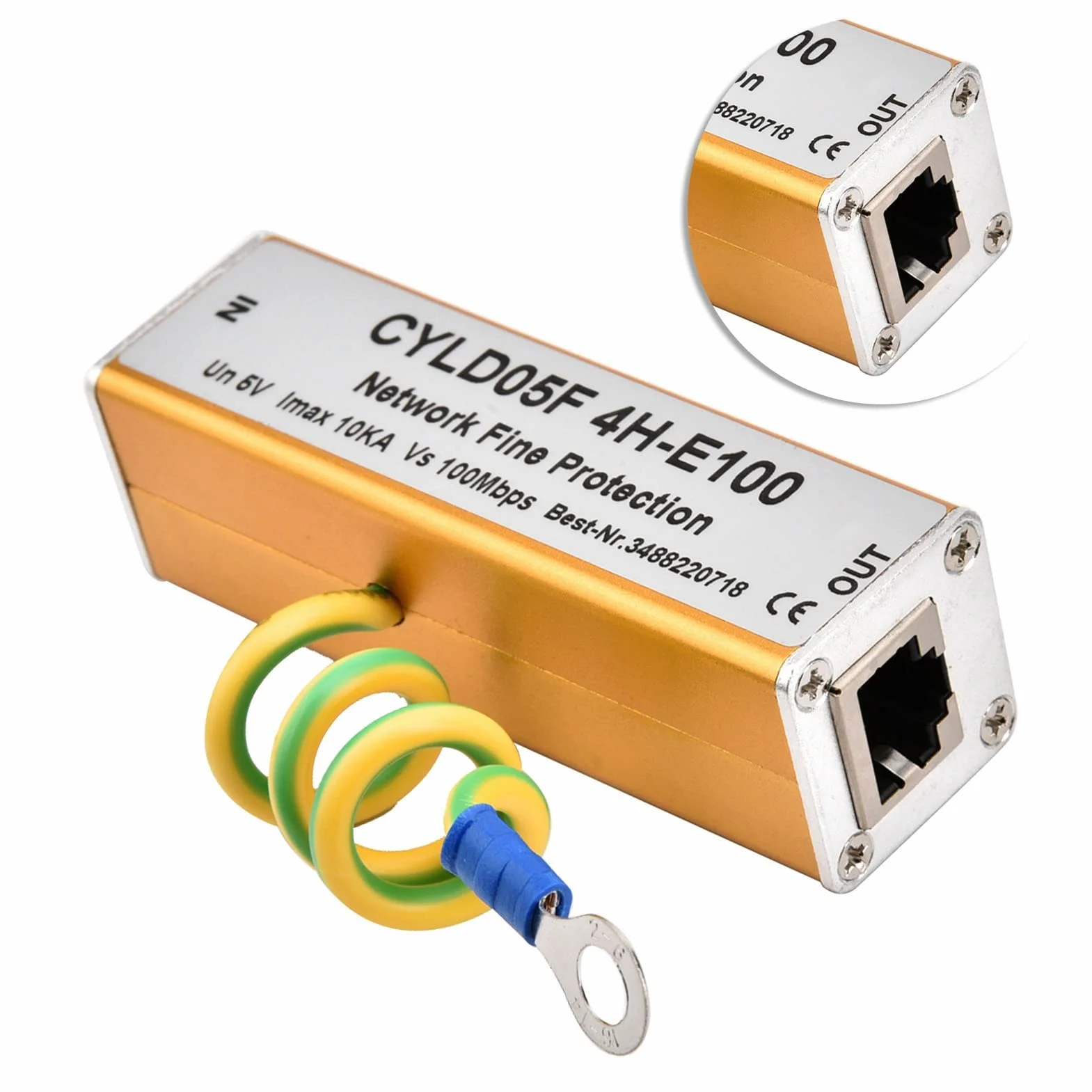 Adapter RJ45 RJ11 Sieć Ethernet Ochronnik Przeciwprzepięciowy 5 V Wielopoziomowy