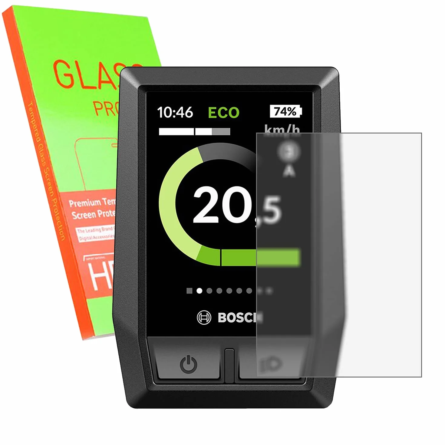 Szkło ochronne kompatybilne z Bosch KIOX | szkło ochronne 9H | ochrona krawędzi | ultra przezroczyste | prawdziwe szkło | Easy Applicator | optymalna ochrona Twojego roweru